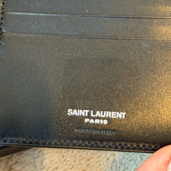 YSL Black Wallet Silver Hardware - Picture 3 of 5